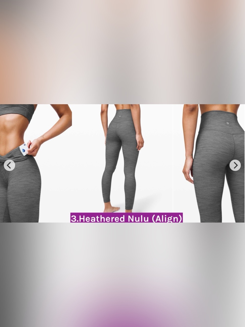 lululemon Align Super-High-Rise Leggings 28” Heathered Herringbone Size 10